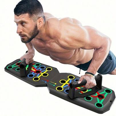 Adjustable Push Up Board - Portable PP For Chest And Triceps Training, Compact Home Travel Fitness Equipment