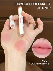 JUDYDOLL Delineador de labios mate suave, versátil para delinear los labios, contornear, rubor, lápiz labial mate - Base de tono frío C01 - Ver 11
