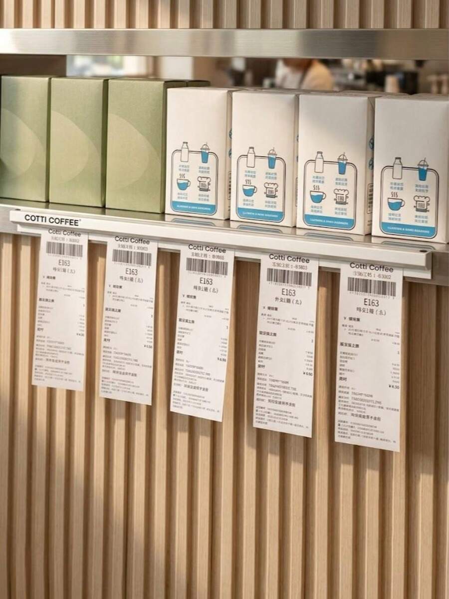 1個耐用塑料滑動式票據夾,極簡免工具收據整理夾,省空間訂單夾,適用於廚房、餐廳、餐車、咖啡廳、酒吧 - 銀色 - 查看 1