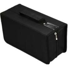 Funda organizadora para CD/DVD, funda tipo portafolios, carpeta de almacenamiento, disco de 400 capacidad 168 negro - Multicolor - Ver 1