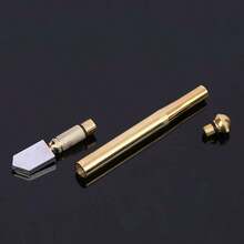 Glass Cutter, Glass Mirror Cutting Tool, Pencil-Style Oil-Lubricated Tungsten Carbide Glass Cutter, Battery-Free Alloy Steel Material, Easy To Operate, Suitable For Mirrors And Glass - A - View 3