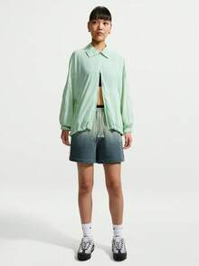 Nike Women's AS W NSW LTWT UV Protective Jacket Woven Hoodless Outerwear IO1521-391 - Green - View 6