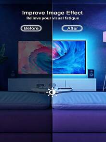 1 捲 50FT LED RGB 燈條,柔性 LED 燈條,RGB 多彩可調光,3 按鈕數據線控制,多種照明模式,亮度可調,USB 供電,自黏背膠,彩色電視背景裝飾燈,適用於房間和臥室裝飾,節日派對 - 彩色 - 查看 3