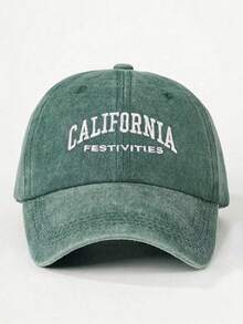 BONNY BOOM 2件裝 CALIFORNIA 刺繡棒球帽 卡車司機帽，中性復古水洗 Y2K 戶外防曬可調節旅行度假禮物，適合朋友家人、萬聖節、聖誕節、母親節、父親節、婚禮、單身派對、返校季、學生開學季、教師節、嘉年華 - CALIFORNIA-2pcs - 查看 4