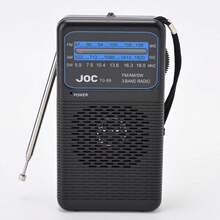 JOC TG-88 便携式三波段收音机（FM/AM/SW） - 电池供电迷你收音机，带内置手电筒和夹子，适合户外/露营/老年人使用 - 查看 5