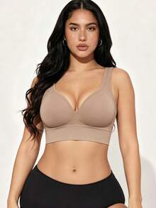 3pcs/Set Women's Solid Color Seamless Elegant Wireless Bra Set, Includes Bra, Sports Bra, And Panties, Suitable For Christmas - Multicolor - View 5