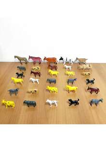 30 Farm Animals Cow Dog Horse Toy Model - Multicolor - View 3