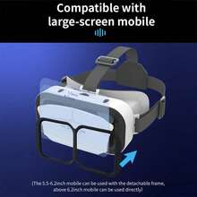 適用於 iPhone 或 Android 的 VR 眼鏡,虛擬實境 3D 眼鏡,相容 4.7-7 吋手機,可玩手機遊戲與觀看電影 - 查看 7