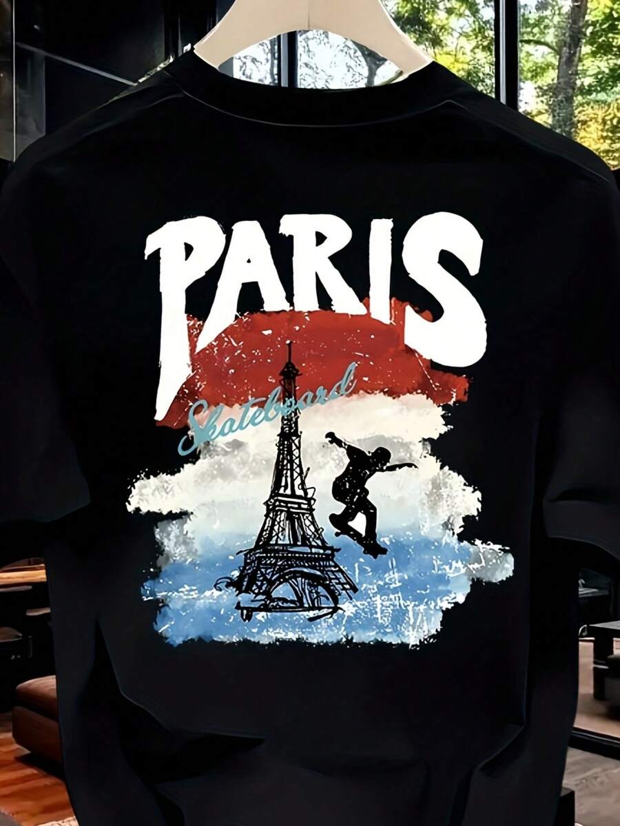 Men T-Shirts - 黑色 - 查看 1
