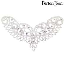 Perlon Joon 1PC DIY Welding Crystal Patch Rhinestone Applique Trim Neckline For The Bride's Wedding Dress Hand Sewing Clothing Accessories YL006 - YL006 - View 8