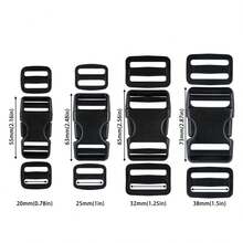 18pcs Plastic Buckle Set - 6 Quick Release Buckles + 12 Webbing Clips, Side-Opening Buckles, Suitable For Backpack Straps, Dog Collars Plastic Buckle Clips - Multicolor - View 4