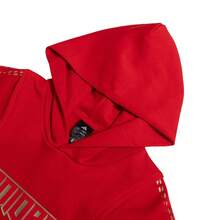 Men's Adidas/Adidas Sports Casual Warm Hooded Pullover Sweatshirt - Red - View 5