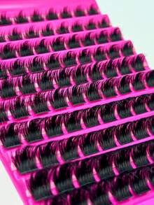 100pcs/Pack False Eyelashes, Beginner-Friendly Hair Segmented Design, Natural-Looking, Eye-Lengthening And High Volumelash Clusters,Eyelash Clusters,Individual Eyelashes,Lashes,Fake Lashes - D - 查看 5