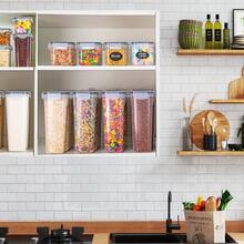 32-Piece Airtight Kitchen Storage Set: Stackable Plastic Canisters For Cereal, Pasta, Flour & Sugar – Includes Reusable Labels & Fine-Tip Marker For Custom Organization - View 3