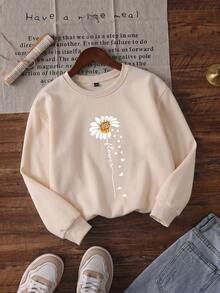 3pcs/Set Kaos Lengan Panjang Kasual Wanita Model Kerah Bulat - Motif Cetak, Kain Nyaman & Lembut, Dapat Dicuci dengan Mesin, Atasan Musim Gugur/Musim Dingin - MultiWarna - View 7