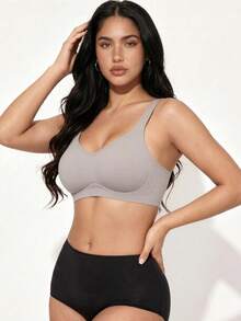 3pcs Simple & Comfortable Sports Bras For Women, Wireless, Solid Color - Multicolor - View 3