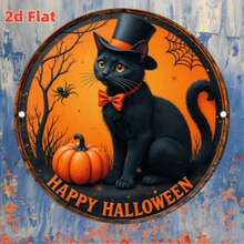 Cross-Border Halloween Party Scene Decoration Round Wooden Door Sign Ornament - A - View 12