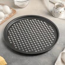 4-Piece Perforated Pizza Pan Set (11-Inch) + Oven- Rack – Non-Stick Baking & Grilling Kit For Crispy Crusts, Even Heat Distribution, And Effortless Food Release - Black - View 10