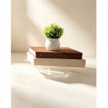 2pcs 2D Flat Printed Acrylic Faux Linen Decorative Books, Suitable For Bookshelf, Coffee Table, Storage Rack Decoration, Faux Book Box, Decorative Aesthetic Function, Minimalist Neutral Style Design, Compatible With Various Home Decor Styles - 222 - View 6