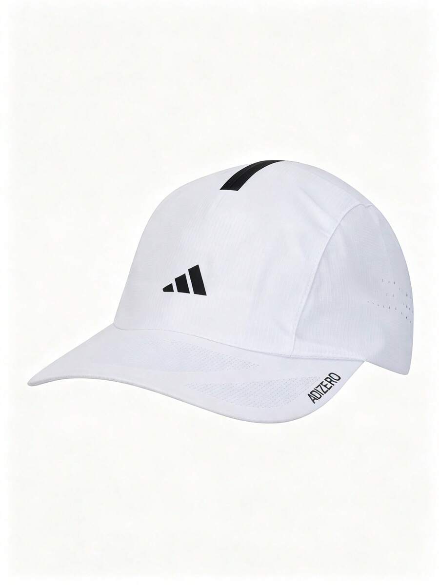 Adidas Unisex Sports Cap RUNxADIZ CAP 2026 Summer New Casual Hollow-Out Visor Hat KD6975 - White/Black - View 1
