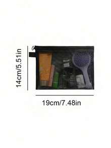 Large Capacity Minimalist Makeup Bag, With Two Removable Dividers, Portable Makeup Organizer With Handle, Durable Water-Resistant Cosmetic Storage Bag With Zipper And Adjustable Strap, Suitable For Travel And Events, Essential For Professional Makeup Artists (Removable Dividers Shipped Randomly) - Black - View 9