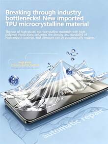 4片裝 HD 水凝膠防爆防刮手機螢幕保護膜，適用於 Galaxy S26/ 17T Poco M7 Note 15 Pro Pro/Honor 600，全螢幕覆蓋、自動修復刮痕、軟膜非玻璃、支援指紋辨識 [國際版，非本地版] - 無色 - 查看 7