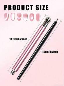 4 Peças Conjunto Magnético de Olho de Gato - Ímã de Arte de Unhas Rosa, Ímã de Arte de Unhas em Formato de Coração, Ímã de Olho de Gato com Conta Preta, Adequado para Decoração de Caneta de Arte de Unhas, Pode Ser Usado com Esmalte de Gel de Olho de Gato, Escolha Ideal para Design de Arte de Unhas DIY, Ferramentas de Arte de Unhas, Ímãs de Arte de Unhas - Multicolorido - Visão 6