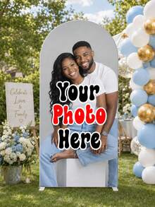 1pc Elastic Banner Arch Backdrop, Personalized Custom Multi-Size Arch Decor, Suitable For Dome Backdrop Frame Custom Arch Backdrop Set, Create Festive Atmosphere, Multiple Sizes Available, Suitable For Birthday And Theme Party - Multicolor - View 2