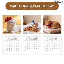 GDTME 2027 New Calendar, Cute Pet Calendar, Important Event Tracker, Anniversary And Birthday Records, Plan Your Life, Birthday Gift For Girls, New Year And Christmas Gift, For Loved Ones And Family, Can Be Placed On The Desk Or Hung On The Wall. - Cute Pet - View 5