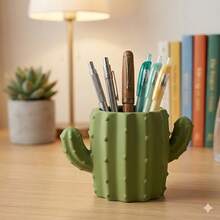 1pc Creative Fashion Cute Cactus Pen Holder Pen Box, Suitable For Students And Office, Can Also Be Used As Storage Box And Organizer - Pen Holder - View 5