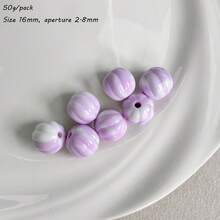 25pcs Acrylic 16mm Pumpkin Beads With Dual Color Gradient, DIY Handmade Bead String Mobile Phone Chain Pendant Material Jewelry Loose Beads - Multicolor - View 17