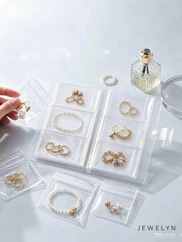 Travel Jewelry Storage Bag & Box, Anti-Oxidation Earring, Ring, Necklace Organizer, Transparent Dust-Proof Jewelry Album, Sealed Double Anti-Oxidation Jewelry Storage Bag, Suitable For Travel, Vacation, Home Use, Back To School Gift