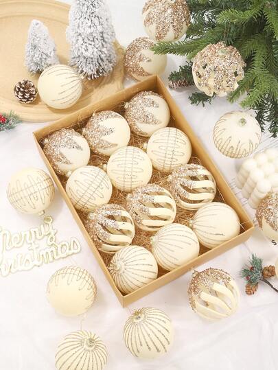 12/6 buc, bile de decor pentru petrecere de Crăciun de 6 cm, bile de Crăciun pentru agățat, bile din plastic, bile din catifea cu sclipici, ornamente de Crăciun pentru agățat, decorațiuni de Crăciun, potrivite pentru aranjarea scenei bradului de Crăciun, decor pentru casă, decor pentru cameră, decor pentru dormitor, decor de Anul Nou, decorațiuni de Crăciun, decor exterior, decor pentru petrecere de sărbători, accesorii pentru petrecere de Crăciun, ornamente de sărbători pentru agățat cu tematică de Crăciun, cadouri pentru evenimente și petreceri, set de bile de Crăciun în cutie cadou, La mulți ani, cadouri pentru prieteni și familie