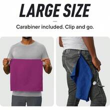 Pocket-Sized Sweat Towels - Sweat Absorbing Handkerchiefs - Quick-Dry Microfiber Sweat Rags Face, Hands, Body - Men Women - Gym And Work (Summit - Summit - View 4