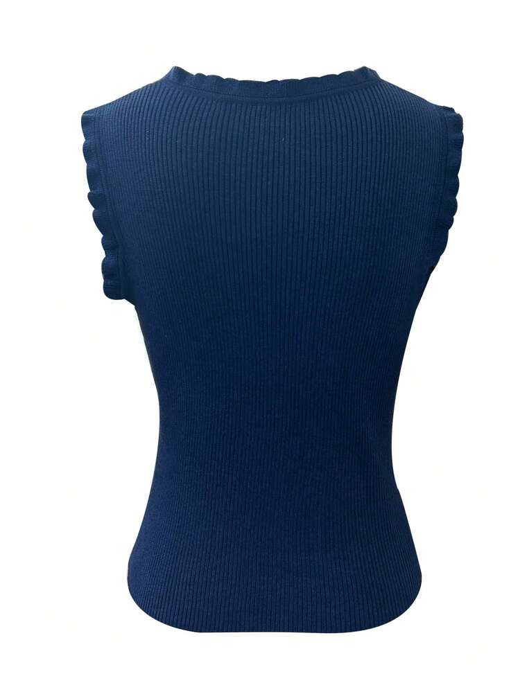 Women Tank Tops & Camis - Navy Blue - View 6