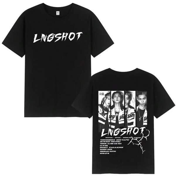 Koreanisches  Lngshot OHYUL RYUL WOOJIN LOUIS T-Shirt für Männer und Frauen, Modische Hip-Hop-Kurzarm-T-Shirts aus Baumwolle, Lässiges T-Shirt