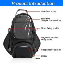Expandable Motorcycle Storage Backpack, Heavy-Duty Riding Waist Bag And Tank Bag, Waterproof Motorcycle Saddle Bag With Zipper Closure, Durable Long-Distance Riding Travel Gear, Practical Motorcycle Accessories - A - View 10