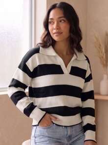 Women Sweaters - 黑色/關閉 - 查看 5