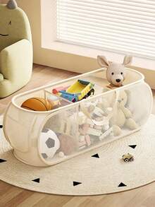 Toy Storage Basket, Large Capacity Plush Doll Organizer Bin For Kids Living Room, Household Laundry Basket Handheld Clothing Storage Bucket - Multicolor - View 8