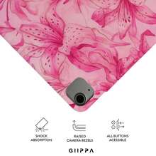 GIIPPA Custodia protettiva rosa nude chiaro e rosa a pois con gigli, cover magnetica staccabile a tripla piega antiurto, compatibile con iPad Mini 6/7, Air 2/3/4/5/11/13, 5/6/7/8/9/10/11, Pro 10.5/11/12.9, perfetta per San Valentino, ritorno a scuola, ufficio, Natale, Ognissanti, Ringraziamento, regalo per la fidanzata, regalo per la stagione dei matrimoni, estetica minimalista da campus, ufficio e vacanze - Multicolore - Visualizzare 3