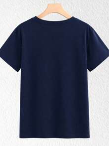 Women T-Shirts - Navy Blue - View 2