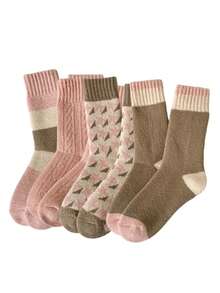 Women's Autumn/Winter Mid-Calf Thick Terry Towel Socks, Casual Sports Socks - Multicolor - View 8