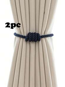 2pcs Magnetic Knot Curtain Tiebacks, Home And Office Fabric Curtain Rope Tiebacks - Knot Style - View 14