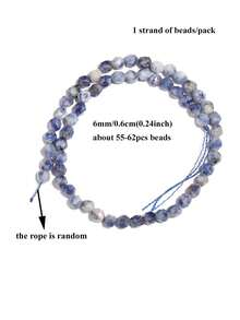 1 Strang 6/8/10mm natürliche Stein facettierte blaue Sodalith Spacer lose Perlen DIY Charms Armband Halskette für Schmuckherstellung - Verschiedenfarbig - Übersicht 10