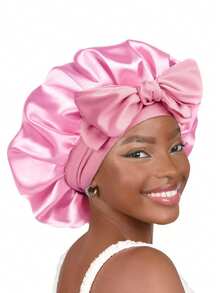 Juego de 3/1 pieza con lazos, gorro para dormir, gorro para el cabello de mujer, adecuado para cabello rizado y trenzas, gorro para dormir suave y cómodo, gorro para dormir anti-frizz, gorro de ducha - Multicolor - Ver 13