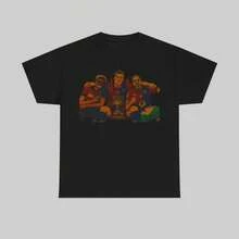 Barcelona Fußball-Fan-Shirt: , Lewandowski, Raphinha Grafik-T-Shirt - Schwarz - Übersicht 1