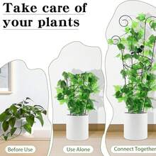 Indoor Plant Support Plastic Garden Stake, Small Climbing Leaf-Shaped Support, Double-Layer Stackable Flower Stand, Suitable For Pothos, Monstera, Monstera Deliciosa And Other Plants, Can Support Ivy, Monstera And Other Plants - Butterfly - View 5