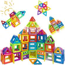 28/48/68pcs Medium 4S Transparent Magnetic Tiles, Rainbow Transparent Window STEM Building Blocks, DIY House & Car Stacking Toy Set, Preschool Educational Birthday Gift - Multicolor - View 1