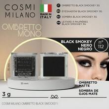COSMI MILANO Made In Italy Holographic Shimmer Single-Color Eyeshadow Ultra Fine Pigments Three-Dimensional Iridescence Effect, Easy To Apply Without Flaking Long-Lasting Essential Eye Make-Up For Women Ideal Spring Summer Gift Birthday Party Daily Look And Event - Black Smokey - 查看 6