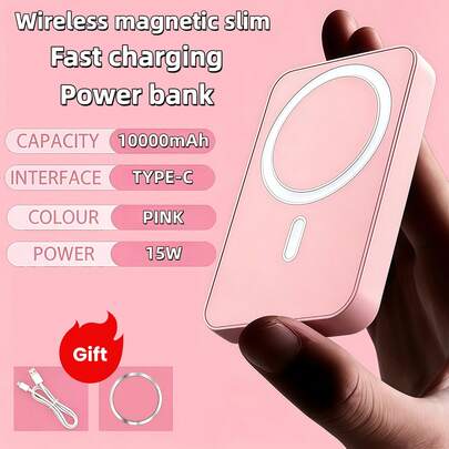 GAWFOLK Magnetische Powerbank 10000 mAh mit 22,5 W Schnellladung und kabelloser Ladefunktion. Kompaktes, flugtaugliches Design, vielseitig nutzbar im Büro, auf Reisen und beim Camping. Praktisches Alltagsgeschenk, hervorragend geeignet zum Vatertag.